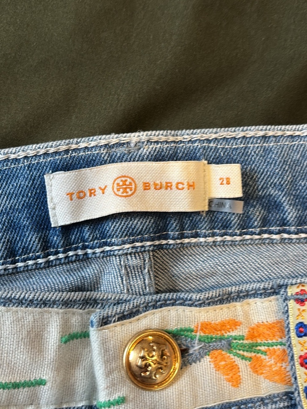 Tory Burch Ribbon Embellished Jeans - Picture 5 of 5